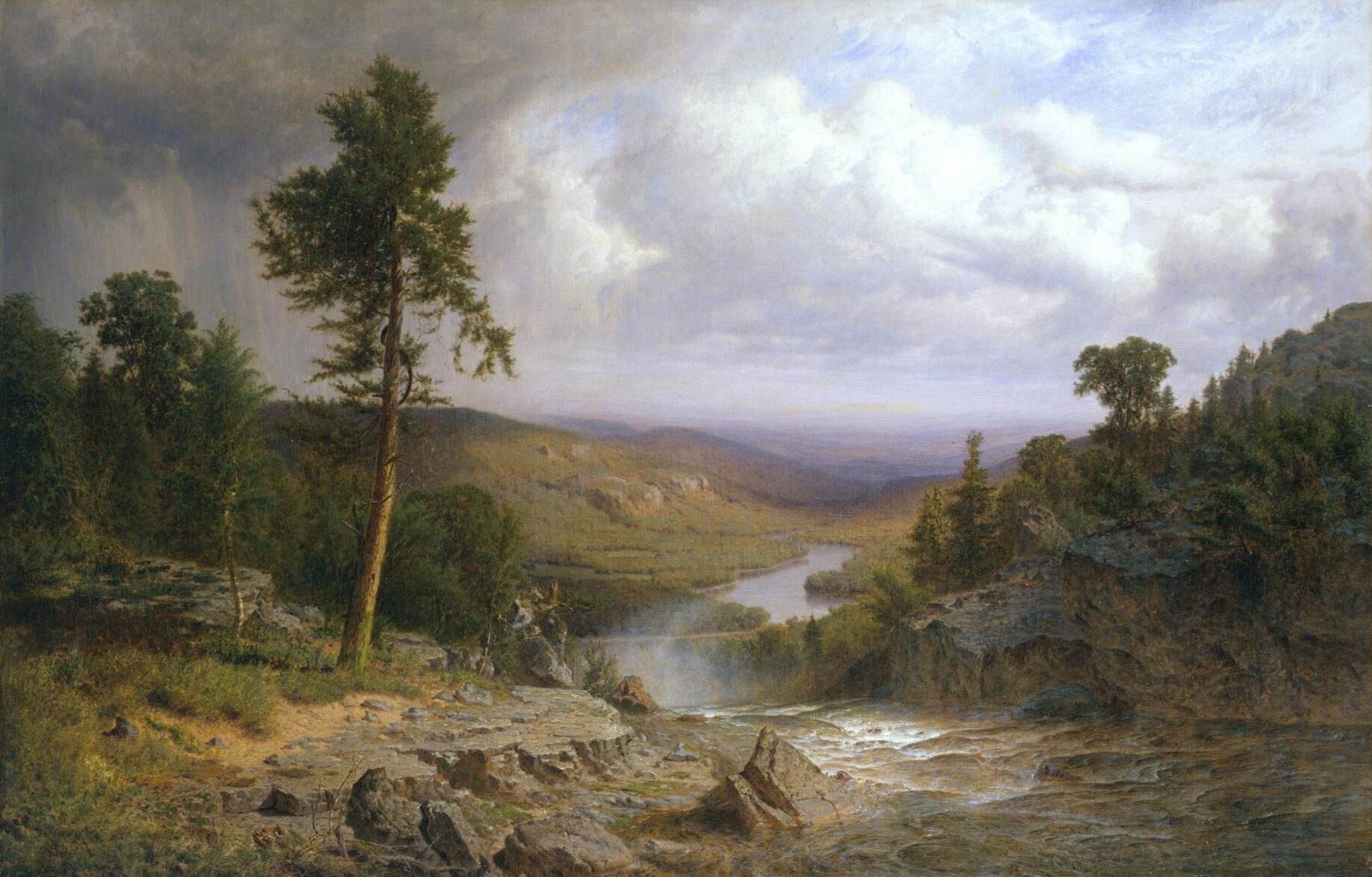 Mountain landscape at golden hour